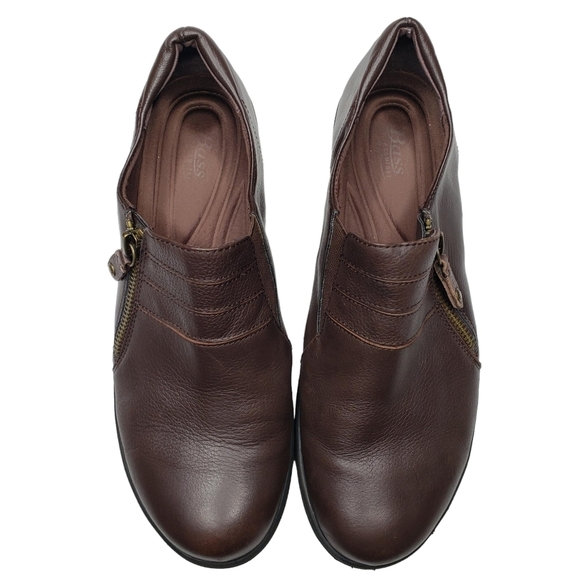 Bass | Teresa Chocolate Brown Genuine Leather Comfort Cushioned Loafers 9.5 - Picture 1 of 10